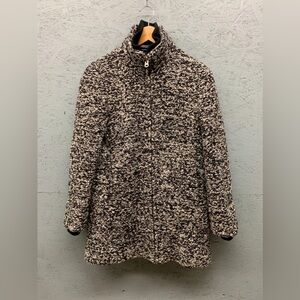 J. Crew Black and White Teddy Jacket Size 2